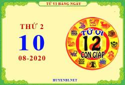 Xem tử vi ngày 10/8/2020 thứ 2 của 12 con giáp chi tiết nhất