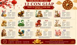 Xem tử vi cho 12 con giáp thứ 6 ngày 15-05-2026